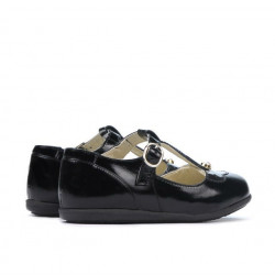 Chaussures bébés 63c vernis noir combiné