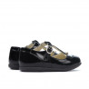 Chaussures bébés 63c vernis noir combiné