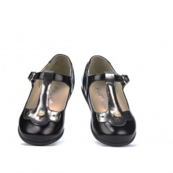 Chaussures bébés 63c vernis noir combiné