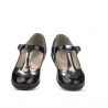 Chaussures bébés 63c vernis noir combiné