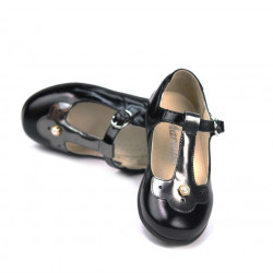 Chaussures bébés 63c vernis noir combiné