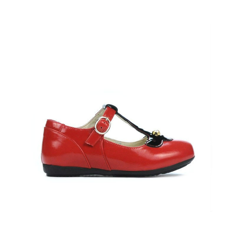 Chaussures enfants petits 63c vernis rouge combiné