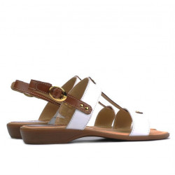 Sandales femme 5048 blanc combiné