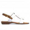 Sandales femme 5048 blanc combiné