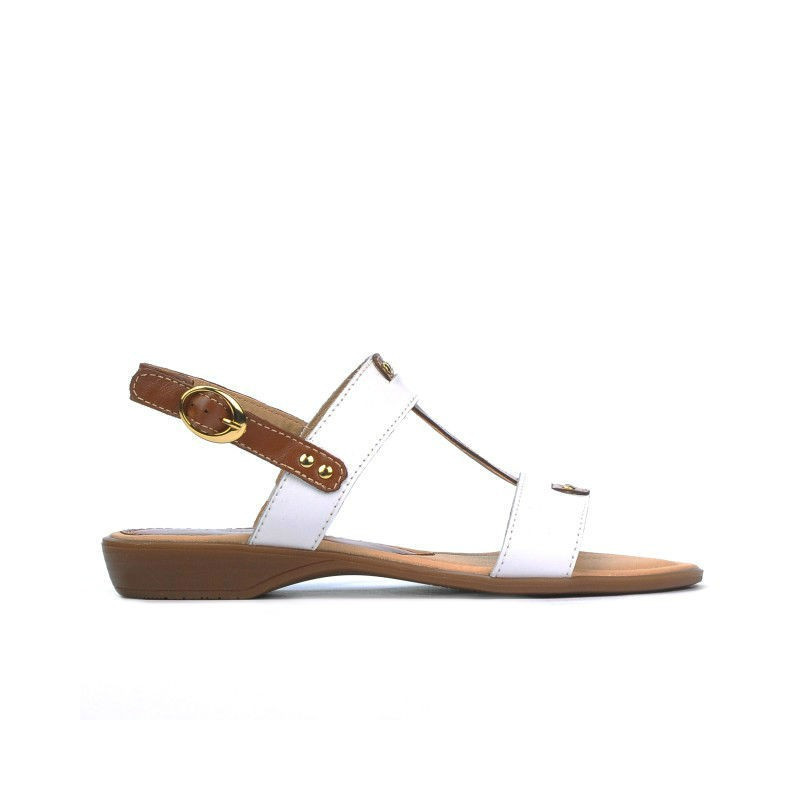 Sandales femme 5048 blanc combiné