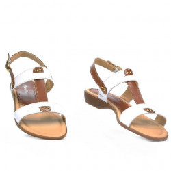 Sandales femme 5048 blanc combiné
