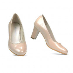 Chaussures élégantes femme 1209 vernis ivoire