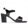 Sandales femme 5042 vernis noir+bordeaux