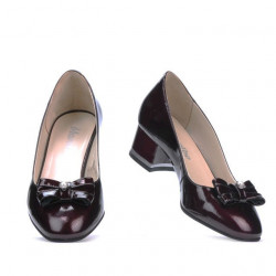 Chaussures élégantes femme 1270 vernis bordeaux satiné