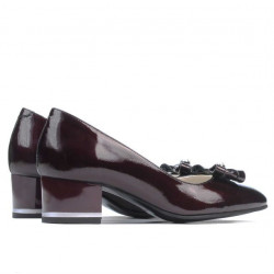 Chaussures élégantes femme 1270 vernis bordeaux satiné
