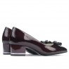 Chaussures élégantes femme 1270 vernis bordeaux satiné