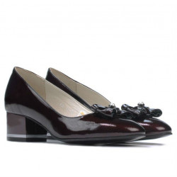 Chaussures élégantes femme 1270 vernis bordeaux satiné
