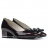 Chaussures élégantes femme 1270 vernis bordeaux satiné