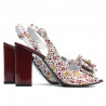 Sandales femme 1256 bordeaux floral multicolore