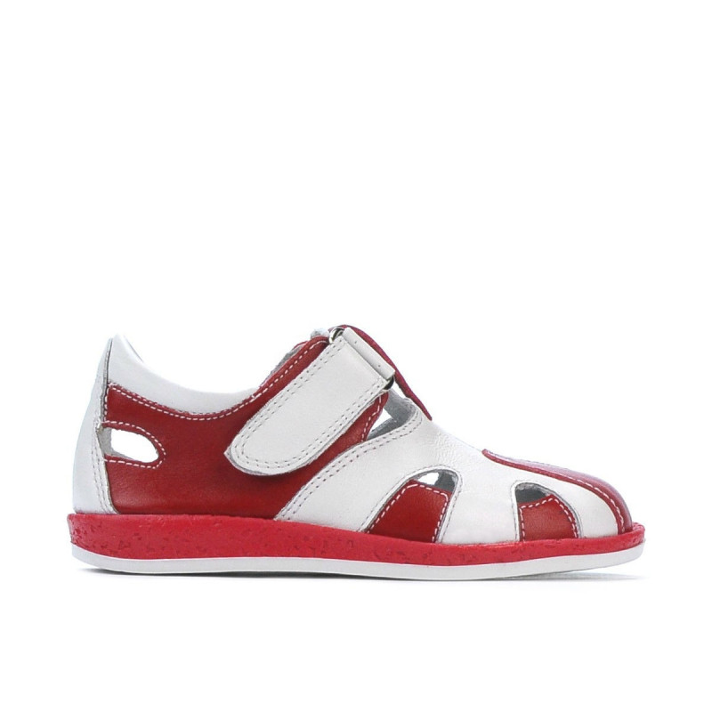 Chaussures enfants 07-1c rouge+blanc