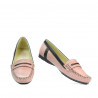 Mocassins femme 619 rose+café