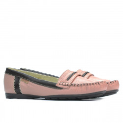 Mocassins femme 619 rose+café