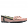 Mocassins femme 619 rose+café