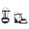 Sandales femme 1257 vernis indigo nacré