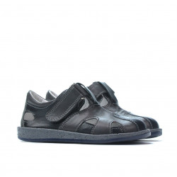 Chaussures petits enfants 07-1c indigo+gris