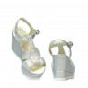 Sandales femme 5054 argenté nacré