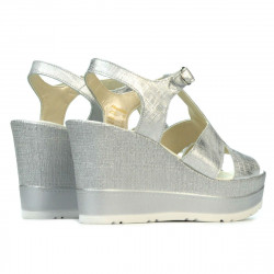 Sandales femme 5054 argenté nacré