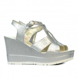 Sandales femme 5054 argenté nacré