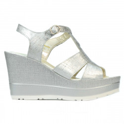 Sandales femme 5054 argenté nacré