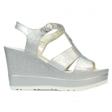 Sandales femme 5054 argenté nacré
