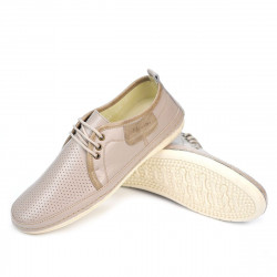Mocassins homme 865-1 beige+sable