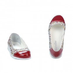Chaussures enfants 171 vernis rouge combiné