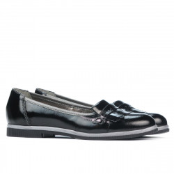 Chaussures décontractées femme 699 vernis noir combiné