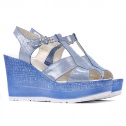 Sandales femme 5054 bleu argent