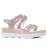 Sandales femme 5051 poudre nacre combiné
