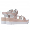 Sandales femme 5051 poudre nacre combiné