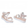 Sandales femme 5051 poudre nacre combiné
