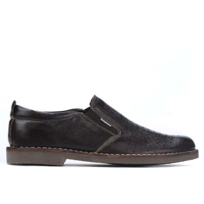 Chaussures casual homme 7200p café perforé