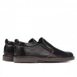 Chaussures casual homme 7200p café perforé