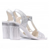 Sandales femme 5055 argent nacré