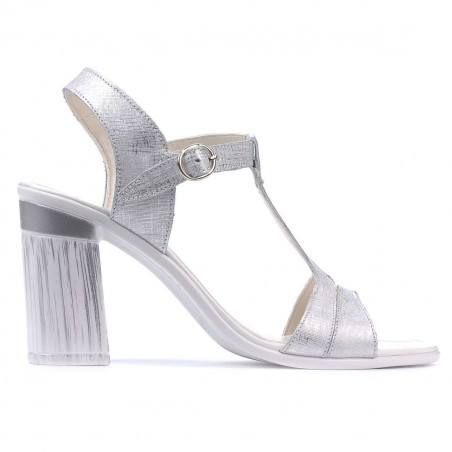 Sandales femme 5055 argent nacré