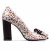 Sandales femme 1271 bordeaux floral multicolore