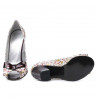 Sandales femme 1271 bordeaux floral multicolore