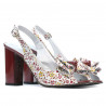 Sandales femme 1256 bordeaux floral multicolore