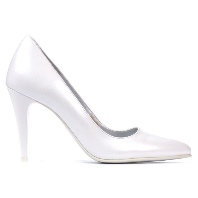 Chaussures élégantes femme 1246 blanc nacré