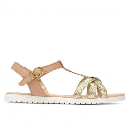 Sandales femme 5038 doré combiné