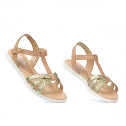 Sandales femme 5038 doré combiné