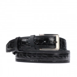 Ceinture homme 32bc noir+croco noir