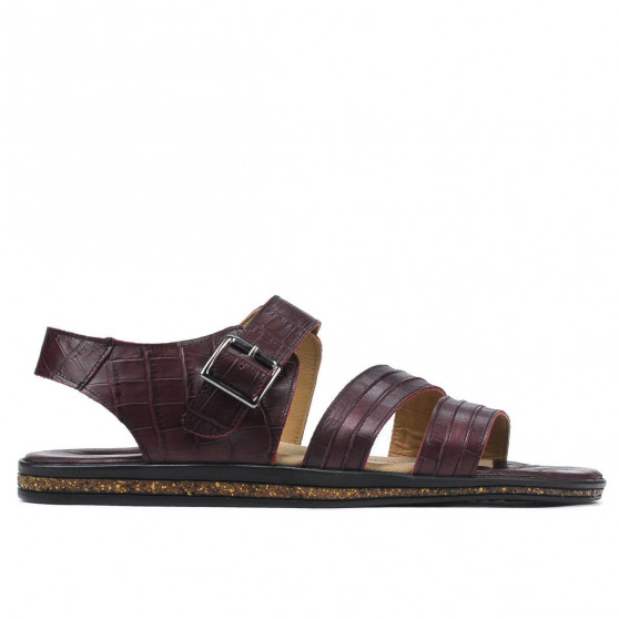 Sandales hommes 315 croco bordeaux