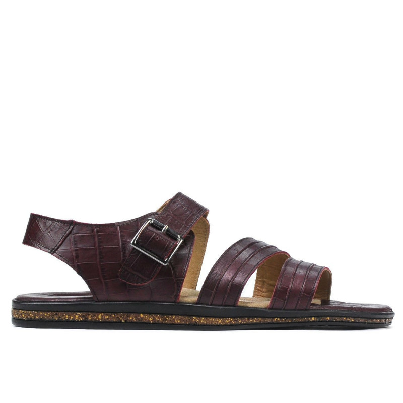 Sandales hommes 315 croco bordeaux