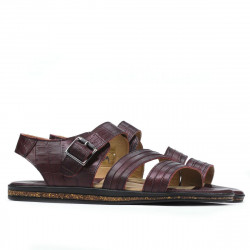 Sandales hommes 315 croco bordeaux